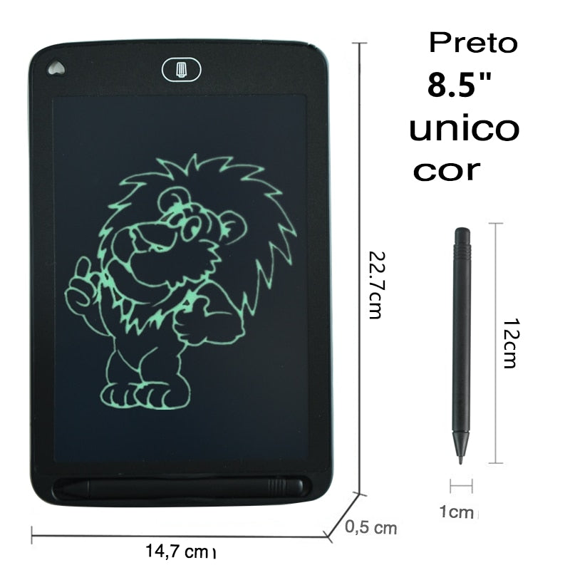 Tablet de Escrever LCD Infantil, Quadro Mágico, Placa de Desenho